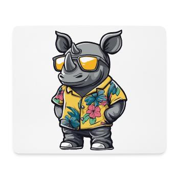 Vacances de bandes dessinées Rhino - Tapis de souris (format paysage) - blanc - Devant