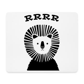 Lion - Tapis de souris (format paysage) - blanc - Devant