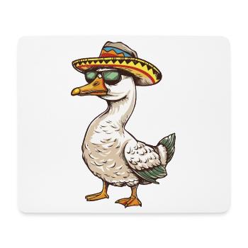 Gans Comic Lustig Sombrero - Mousepad (Querformat) - Weiß - Vorne