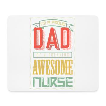 Proud Dad Nurse – Funny Nurse Father - Mousepad (Querformat) - Weiß - Vorne