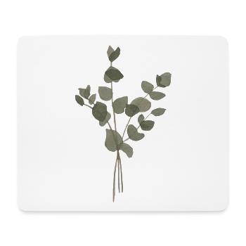 Eukalyptus-Aquarell - Mousepad (Querformat) - Weiß - Vorne