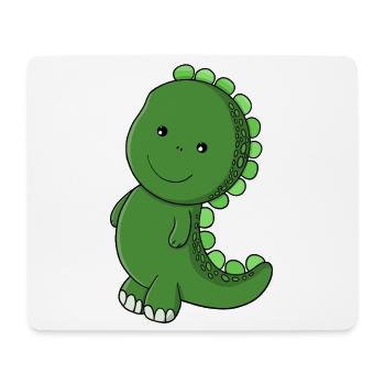 Smaragdgrüner Dino-Anhänger - Mousepad (Querformat) - Weiß - Vorne