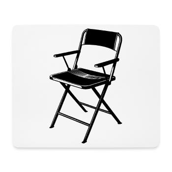 Metal Folding Chair - Mouse Pad (horizontal) - white - Front