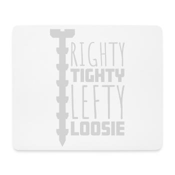 Logo DIY Drôle à droite Tighty Tighty Lefty - Tapis de souris (format paysage) - blanc - Devant