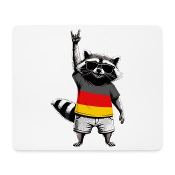 Funny German Raccoon Flag Pride - Mousepad (Querformat) - Weiß - Vorne