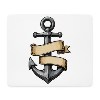 Anker Banner Vintage Tattoo - Mousepad (Querformat) - Weiß - Vorne