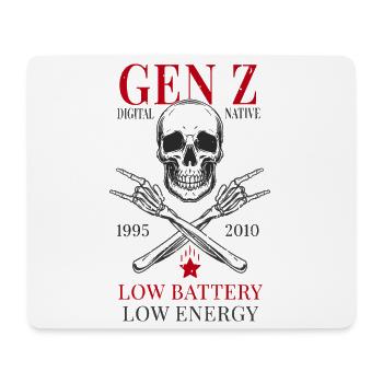 Gen Z – Digital Native - Mousepad (Querformat) - Weiß - Vorne