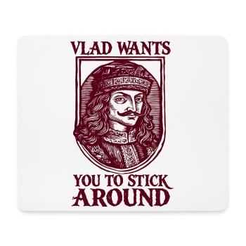 Vlad veut que tu restes - Tapis de souris (format paysage) - blanc - Devant