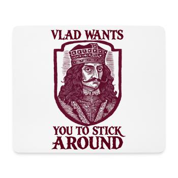 Vlad Will Bleiben – Vintage Königsporträt - Mousepad (Querformat) - Weiß - Vorne