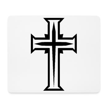 Christen Kreuz - Mousepad (Querformat) - Weiß - Vorne