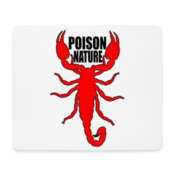 Roter Skorpion auf schwarzem Hintergrund - Mousepad (Querformat) - Weiß - Vorne