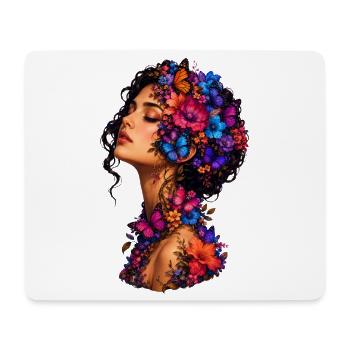Butterfly Blossoms Wreath - Mouse Pad (horizontal) - white - Front