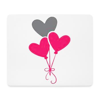 Heart Balloons Love - Mouse Pad (horizontal) - white - Front