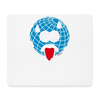 Emoticon Erde, I Break Together, Klimawandel NEG3C - Mousepad (Querformat) - Weiß - Vorne