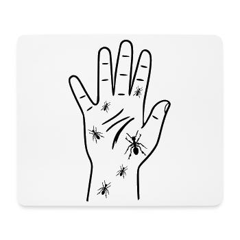 Ameisenlaufen Kribbeln Hände - Mousepad (Querformat) - Weiß - Vorne