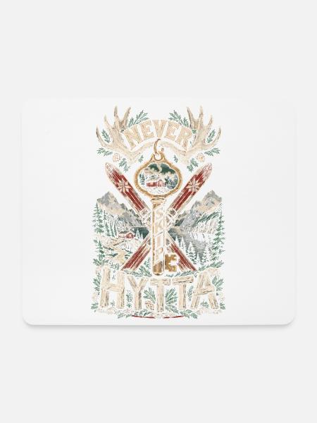 Norwegen Norweger Never Skip Hytta - Mousepad (Querformat) - Weiß