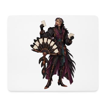 Kartenmagier im finsteren Mantel - Mousepad (Querformat) - Weiß - Vorne