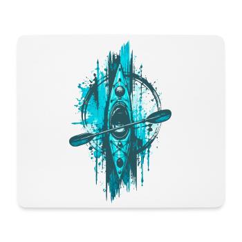 Kajak Paddeln – Kajakfahren Wassersport - Mousepad (Querformat) - Weiß - Vorne