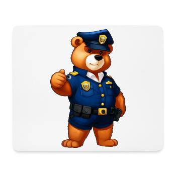 Bären Polizei - Mousepad (Querformat) - Weiß - Vorne