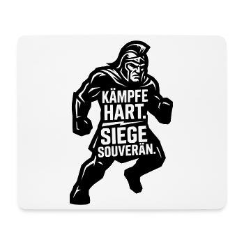 Kämpfe hart siege souverän - Mousepad (Querformat) - Weiß - Vorne