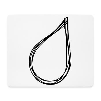 Tropfen handgezeichnet - Mousepad (Querformat) - Weiß - Vorne