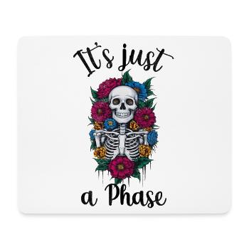 Halloween floral Skelett just a phase - Mousepad (Querformat) - Weiß - Vorne