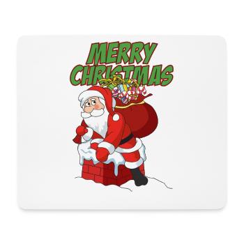 Lustiger Weihnachtsmann Santa Claus Weihnachten - Mousepad (Querformat) - Weiß - Vorne