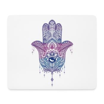 Hand der Fatima - bunt - Mousepad (Querformat) - Weiß - Vorne