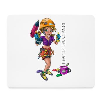 Bereit 00 zu klettern - Mousepad (Querformat) - Weiß - Vorne