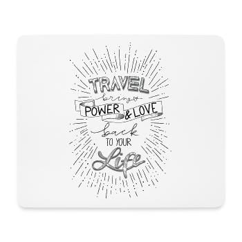 Travel - Mousepad (Querformat) - Weiß - Vorne
