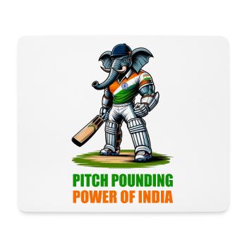 India cricket elephant design - Mouse Pad (horizontal) - white - Front