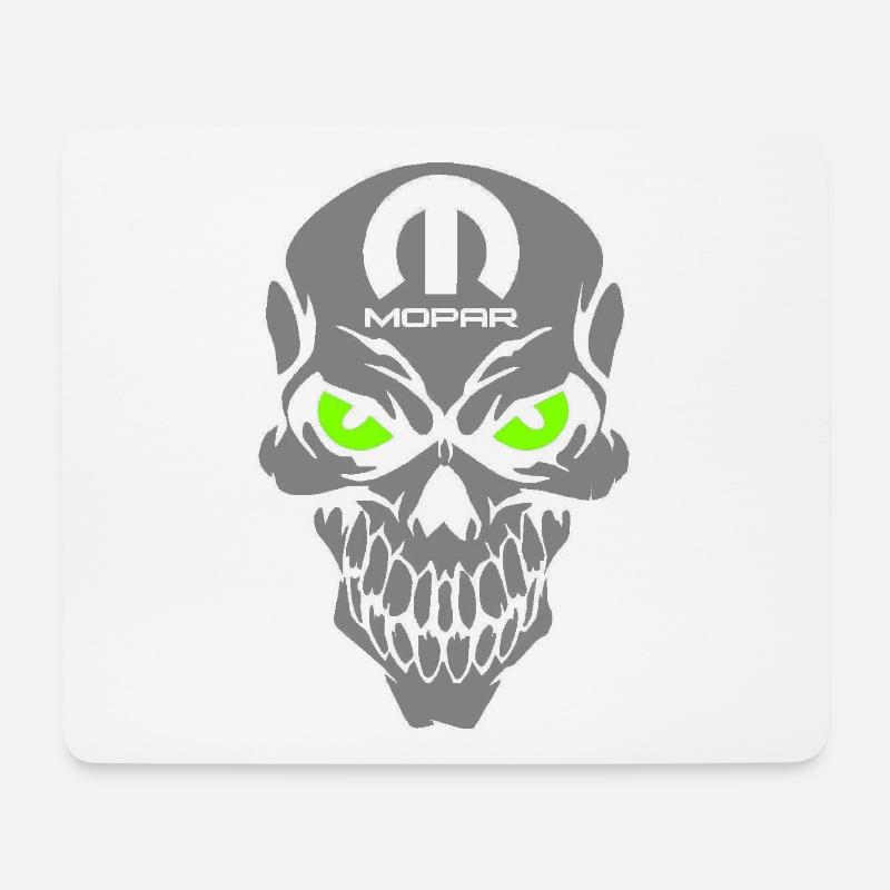 Mopar Skull - Mousepad (Querformat) - Weiß