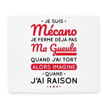 Mécano - Je ferme pas ma gueule - Tapis de souris (format paysage) - blanc - Devant