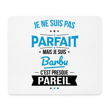 Je ne suis pas parfait mais je suis barbu - Tapis de souris (format paysage) - blanc - Devant