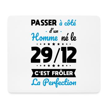 Anniversaire - Né le 29 Décembre Frôler perfection - Tapis de souris (format paysage) - blanc - Devant