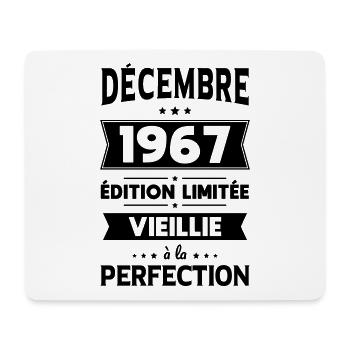 Anniversaire 55 ans - Décembre 1967 Perfection - Tapis de souris (format paysage) - blanc - Devant