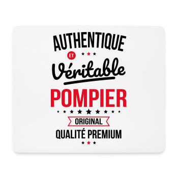 Authentique et véritable pompier - Original - Tapis de souris (format paysage) - blanc - Devant