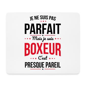 Je ne suis pas parfait mais je suis boxeur - Tapis de souris (format paysage) - blanc - Devant