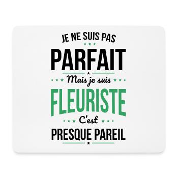 Je ne suis pas parfait mais je suis fleuriste - Tapis de souris (format paysage) - blanc - Devant