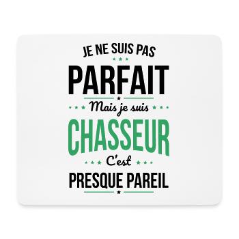 Pas parfait mais chasseur c'est presque pareil - Tapis de souris (format paysage) - blanc - Devant