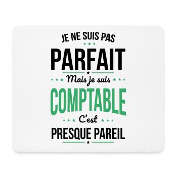 Je ne suis pas parfait mais je suis comptable - Tapis de souris (format paysage) - blanc - Devant
