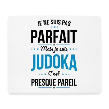 Je ne suis pas parfait mais je suis judoka - Tapis de souris (format paysage) - blanc - Devant