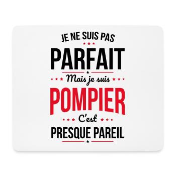 Je ne suis pas parfait mais je suis pompier - Tapis de souris (format paysage) - blanc - Devant
