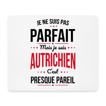 Je ne suis pas parfait mais je suis Autrichien - Tapis de souris (format paysage) - blanc - Devant