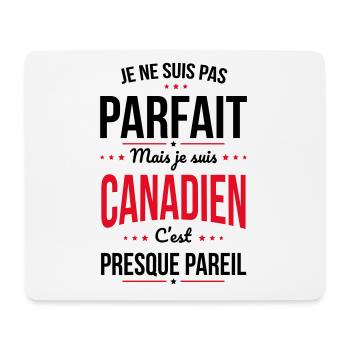 Je ne suis pas parfait mais je suis Canadien - Tapis de souris (format paysage) - blanc - Devant