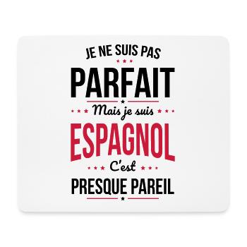 Je ne suis pas parfait mais je suis Espagnol - Tapis de souris (format paysage) - blanc - Devant
