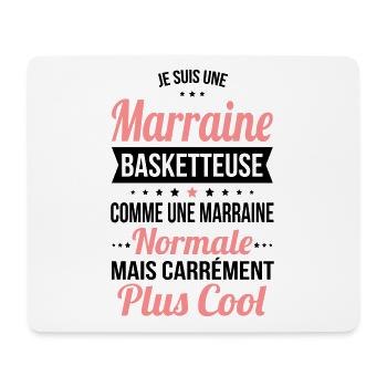 Marraine basketteuse plus cool - Tapis de souris (format paysage) - blanc - Devant