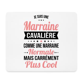 Marraine cavalière plus cool - Tapis de souris (format paysage) - blanc - Devant
