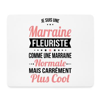 Marraine fleuriste plus cool - Tapis de souris (format paysage) - blanc - Devant