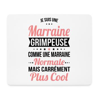 Marraine grimpeuse plus cool - Tapis de souris (format paysage) - blanc - Devant